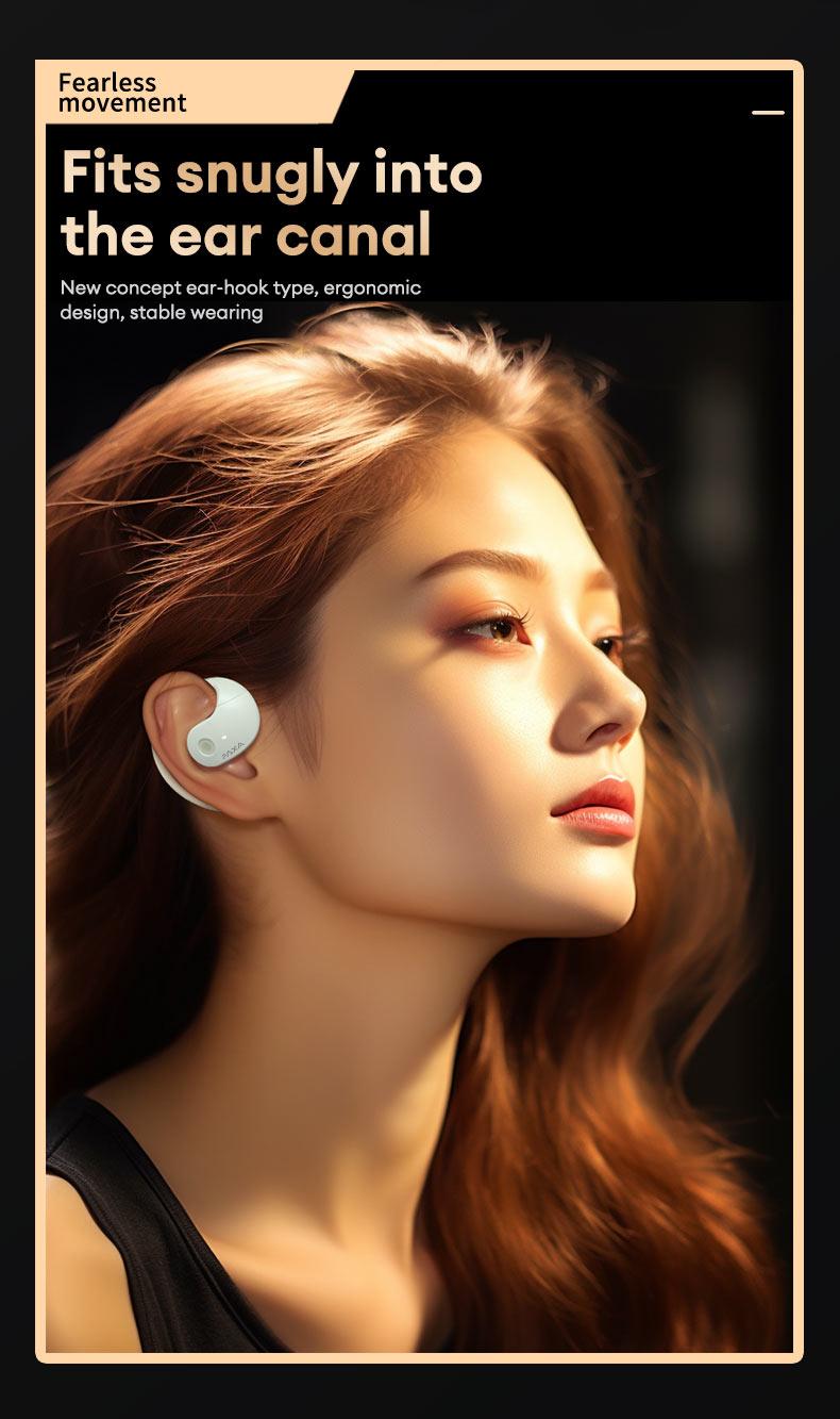 PAXA T26 Pro Wireless Earbuds,OWS Wireless Bluetooth Earbuds Luxurious Sound for Music & Phone Calls, Sport Headsets With Call Noise Canceling Mic