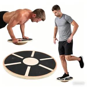 Mother's Day Gifts Wooden Wobble Balance Board, Non-Slip Surface Round Balance Trainer for Core Strength, Fitness, Physical Therapy & Surf Training