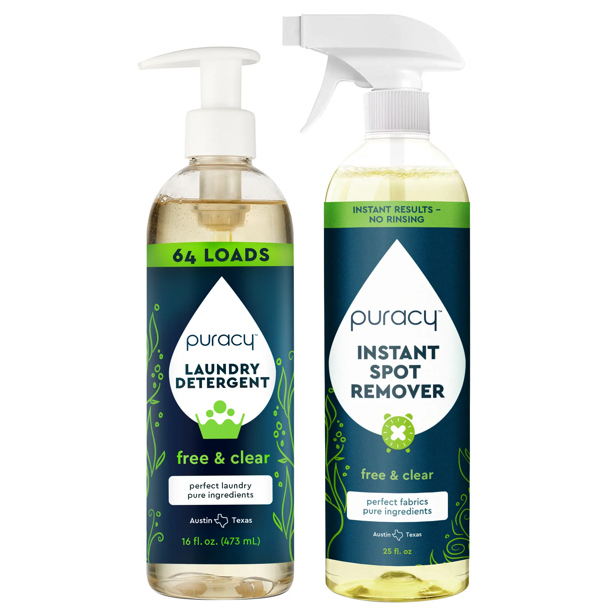 Laundry Detergent (Free & Clear) + Spot Remover 