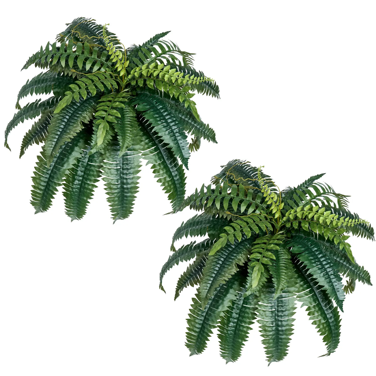 【SummerFinds】VEVOR Artificial Ferns 2 Pcs, Natural Spread Diameter 35-39 Inch, Large Hanging Artificial Boston Ferns, Fake Plant Wall Decor with 35 Branches, Faux Fern for Home and Office (Flowerpot Unincluded)