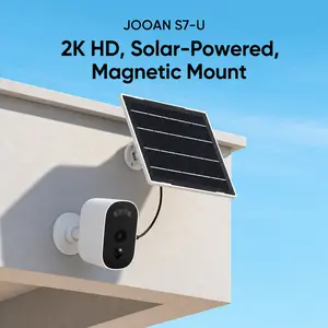 2PCS JOOAN Solar Security Camera S7-U Wireless 2K HD 20m Night Vision Smart Human Detection 2-Way Audio TF/Cloud Storage 2.4G WiFi Support