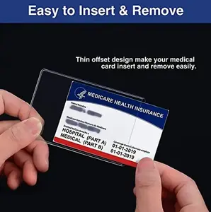 10/20Pcs Classic PVC Waterproof Card Protective Covers, Soft And Transparent Storage Bags For Social Security/medical Insurance/credit Card Wallets