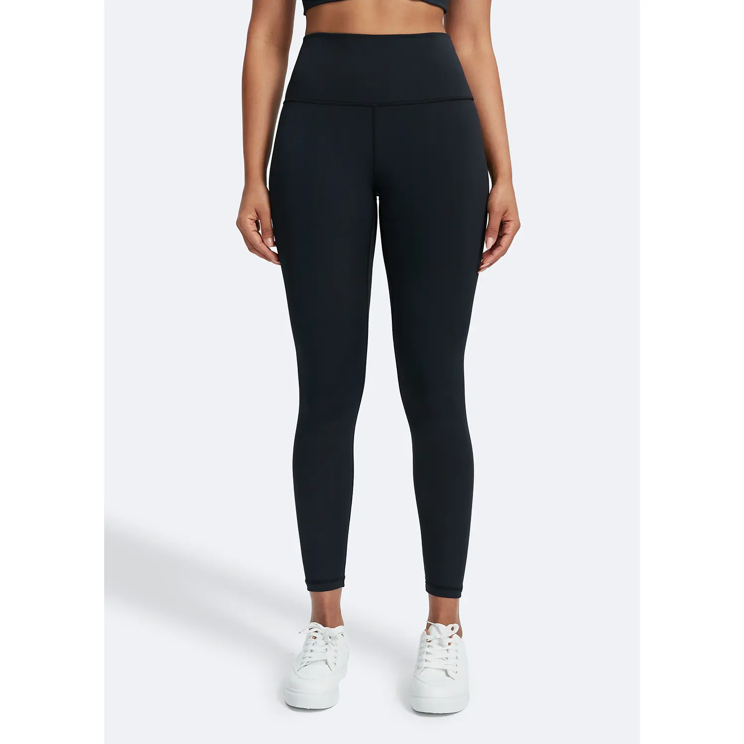 Women's High-Waisted Pilates Leggings - Solid Activewear Fitness Bottoms with Flattering, Secure Fit for Gym Workouts