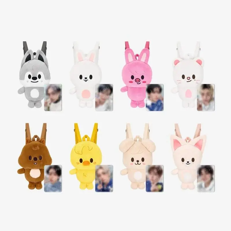 Stray Kids SKZOO Plush Backpack 6th Fanmeeting Official Wolf Chan Leebit Photocard 8 Ver