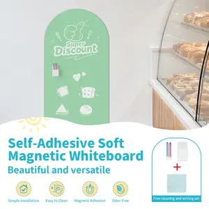 Self-Adhesive Blackboard Wall Sticker, Reusable & Easy-To-Clean, Arched Design for Games, Office, Classrooms, Universal Setting