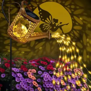 Solar Watering Can Lights, Unique Fairy Gifts for Women Mom Grandma Birthday, Waterproof Outdoor Garden Decor Large Hanging Solar Lantern Fairy Lights for Patio Porch Yard Flowerbed Pathway, Solar Landscape Lights