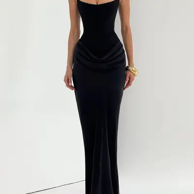 open lace back dress Freyja Maxi  HolyClothing