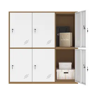 Storage Metal White Locker with Key Lock, Cabinet Organizers for Home, Office, Gym,
