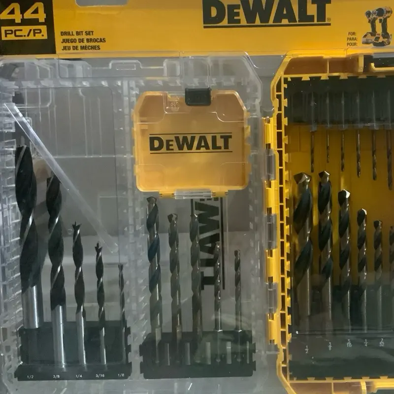 44-Pc Drill Bit Set, Versatile Twist Drill Bits for Metal, Wood, Plastic Drilling Projects
