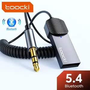 Toocki  Wireless Aux Bluetooth Adapter USB to 3.5mm Jack Car Audio Aux Dongle Bluetooth 5.4 Handsfree Kit for Cars Wireless Receiver BT Transmitter