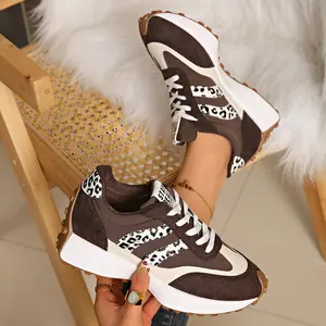 Women's Fashion Lace Up Sneakers Thick Sole Heightened Comfort Walking Shoes for Women Casual Outdoor Daily Wear Autumn Winter Versatile Trendy Gift