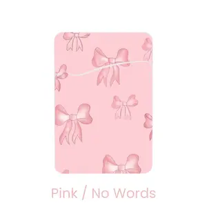 abbyrose Pink Bows Adhesive Card Holder Pink / No Words