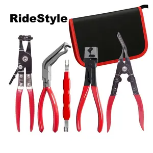5 Pcs Automotive Electrical Disconnect Pliers Kit,Auto Repair Plier,High-Carbon Steel Connector Separator 60 ° Pliers,Hose Clamp Plier,Car Trim Clip Removal Pliers,Plug Release Tool and Wire Terminal Removal in Storage Bag