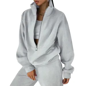 Arssm Women’s Fleece 2 Piece Sweatsuit Set – Half Zip Pullover Sweatshirt & Jogger Pants, Cozy Matching Tracksuit Outfit for Fall Winter Lounge Travel & Daily Wear