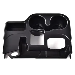Car Console Organizer with Integrated Cup Holders, Matte Black Fit for Dodge 2003-2012 Ram 1500, 2500, 3500 Center Console