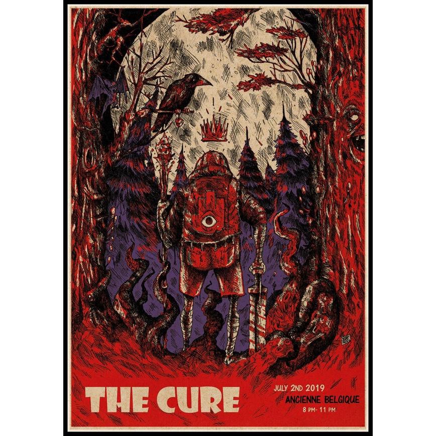 Vintage The Cure Rock Poster Home Decor Kraft Paper Retro Wall Art Pictures Band Music Stickers