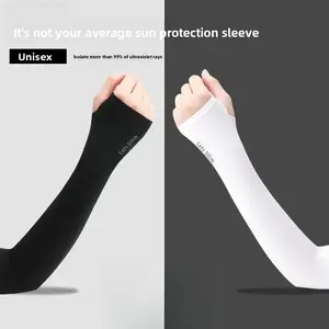 Summer sunscreen ice sleeves men's and women's ice silk sleeves UV-proof breathable gloves arm sleeves cycling driving arm sleeves