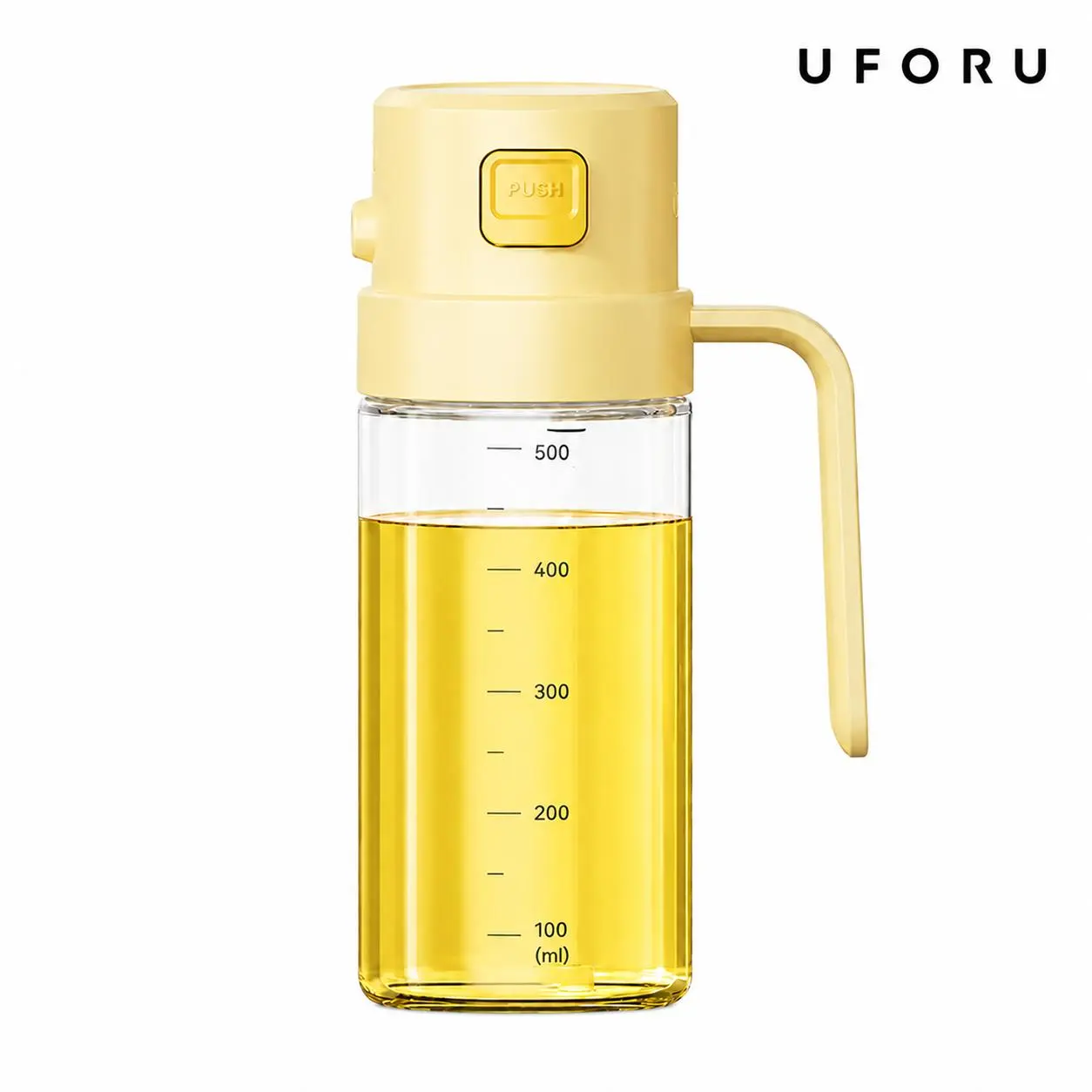 UFORU 2-in-1 oil sprayer and oil control pot, featuring a button spray nozzle olive oil spray bottle and wide-angle misting for spraying oil; compatible with air fryers, salads, barbecues, baking, and everyday kitchen cooking—a great summer kitchen item.