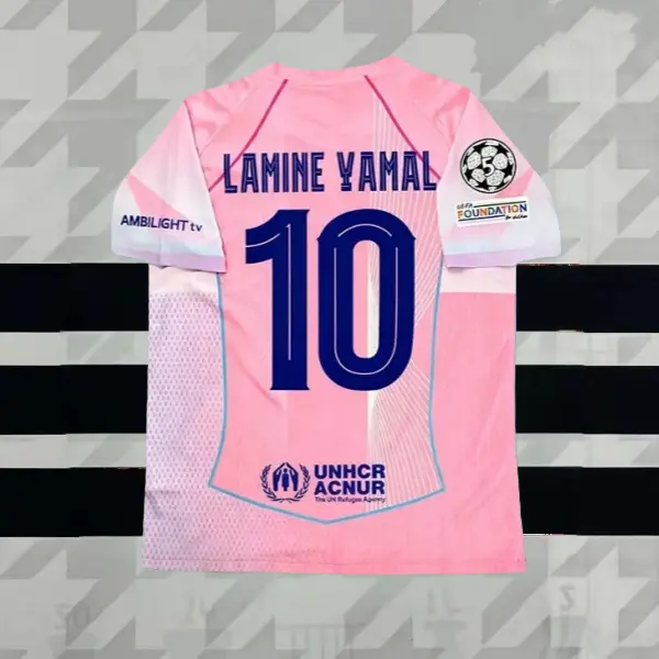 25/26 season pink new jersey fan version Yamal 10 football jersey