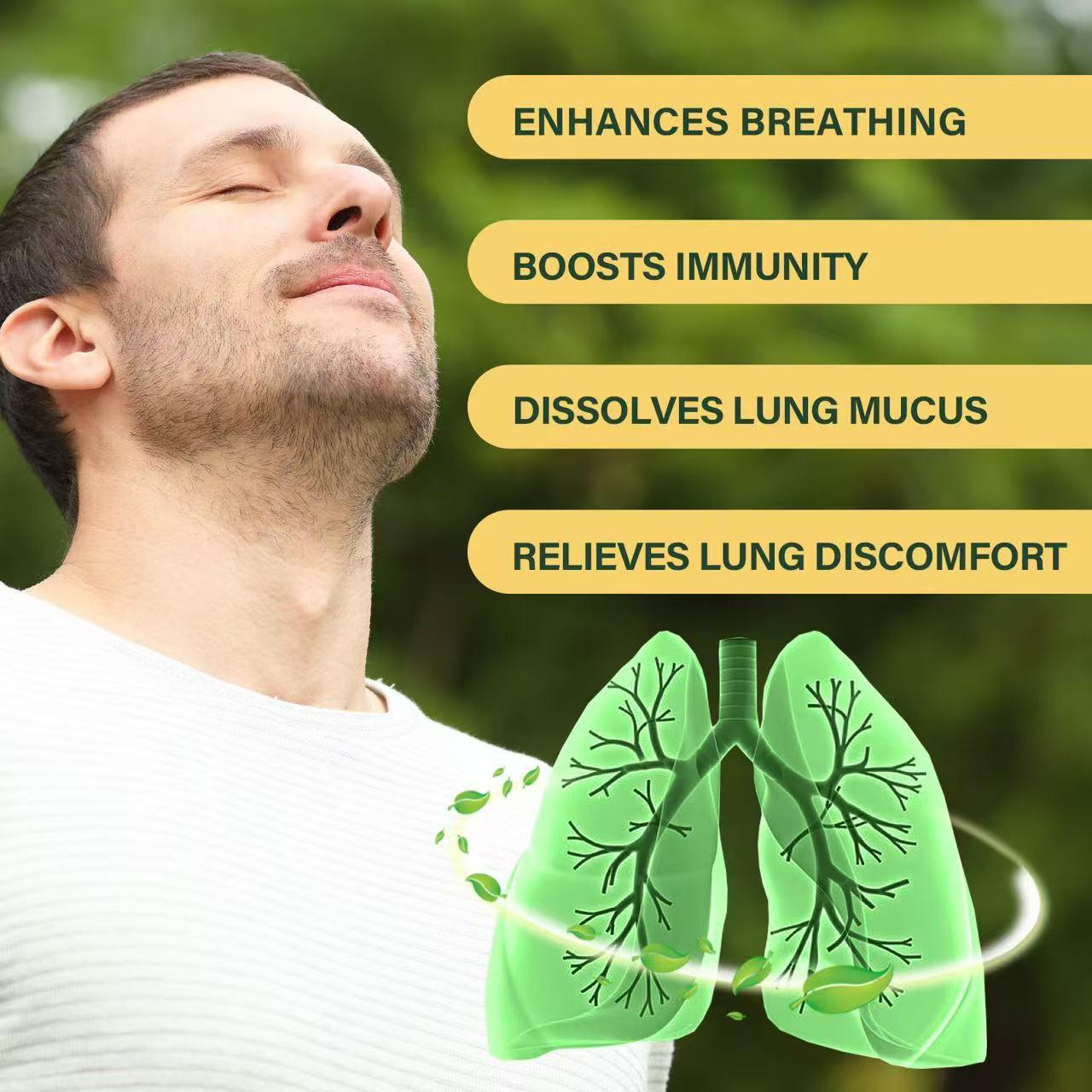 Organic Mullein Leaf extractLung cleansing drops relieve breathing difficulties caused by colds and respiratory fatigue, reduce throat and nasal discomfort, make breathing smooth and comfortable, and dilute phlegm with natural ingredients.