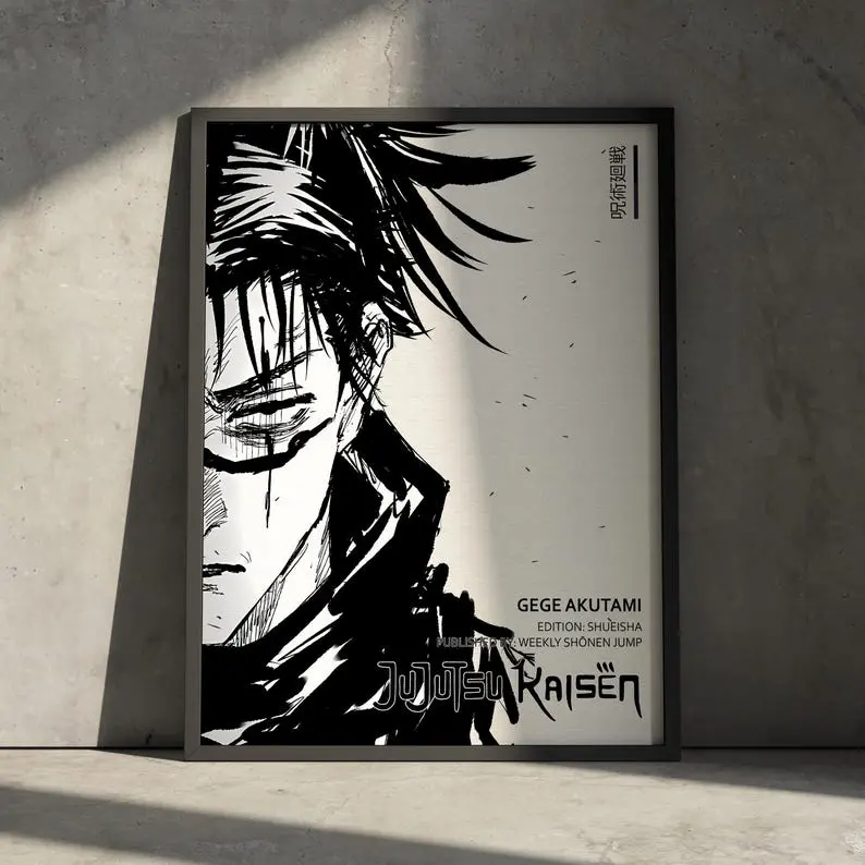 Choso Jujutsu Kaisen JJK Anime Artwork Print Wall Home Decor, Japanese Manga Poster, Gift Minimalist Vintage Aesthetic for Anime Fan (Frame Not Included) (No Frame)