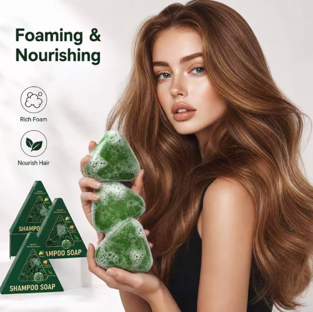 Oil control, anti shedding, soothing shampoo soap,containing extracts of Usman grass, Polygonum multiflorum, ginseng, etc.,Effectively targeting people with dry hair and sparse hair Oil control, anti shedding, soothing shampoo soap,containing extracts of Usman grass, Polygonum multiflorum, ginseng, etc.,Effectively targeting people with dry hair and sparse hair