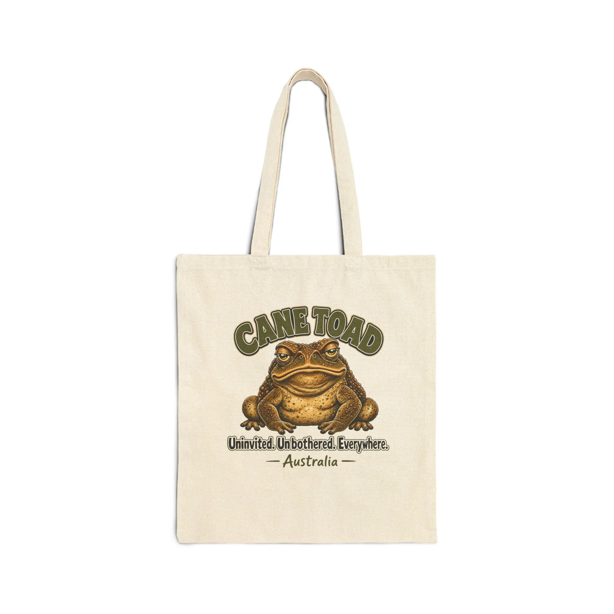 Cane Toad Illustration Tote Bag | Australia, Vintage Wildlife Design
