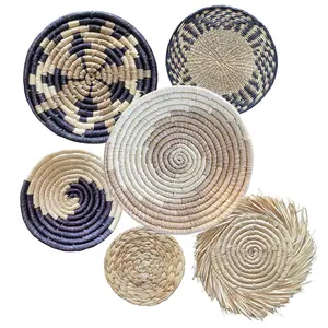 Laquedecraft Boho Round Handmade Wall Basket Decor (Bohemian, 6)