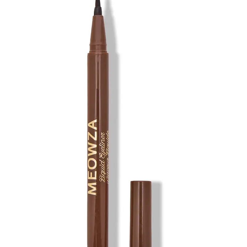 Winky Lux Meowza Maximum Control Liquid Eyeliner | Precision Felt-Tip Smudge-Resistant Liner, Black 0.8 ml or Chocolate Brown 0.5 ml