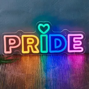 Pride LED Neon Sign, USB Powered Neon Sign Light, Decorative Neon Sign for Home Party Wedding, Home Decor, Room Decor, Party Decor, Neon Lights