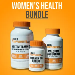 BulkSupplements Women's Health Bundle - Vitamin D3 - Calcium Carbonate - Multivitamins