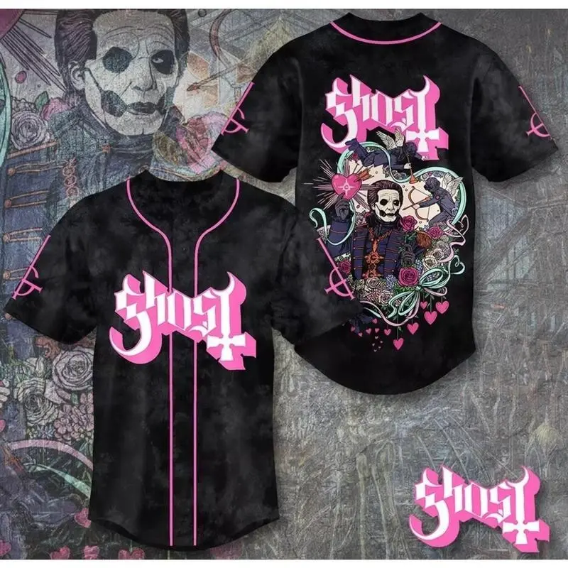 Ghost Band Baseball Jersey, Ghost Band Tour Jersey Gifts Fan, Rock Band Shirt, Trendy Baseball Jersey – Streetwear Meets Sport!