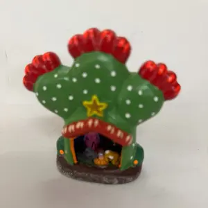 Hand-Painted Adobe Nativity • Clay Folk Art Scene Mini nacimiento