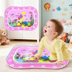 Interactive Baby Abdominal Time Water Play Mat, Educational Ocean Pattern Design, Sensory Activity Toy for Ages 3 and Up, Nursery Development Mat