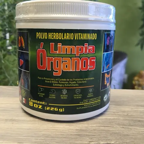 Limpia Órganos Herbal Vitamin Supplement for Kidney Lung Liver Cholesterol Stomach and Back Pain Relief 8oz 226g Digestive Wellness Bundle Lactobacillus Probiotic Blend