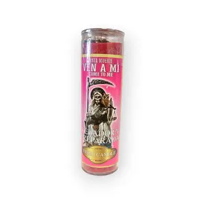 Santa Muerte Love Prayer Candle – Prepared Spiritual Glass Candle