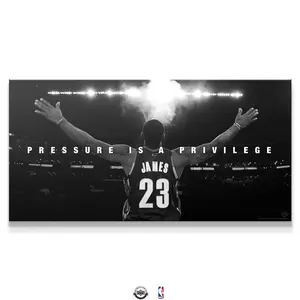 LeBron James “Pressure Is A Privilege” Quote Poster – Motivational Wall Art