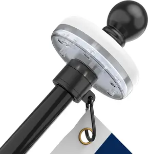 Solar Flag Pole Light, Solar- LED for 5-10FT Flag Poles, Outdoor  Flag Decoration, White
