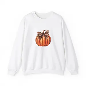 Halloween Coquette Pumpkin Crewneck Sweatshirt