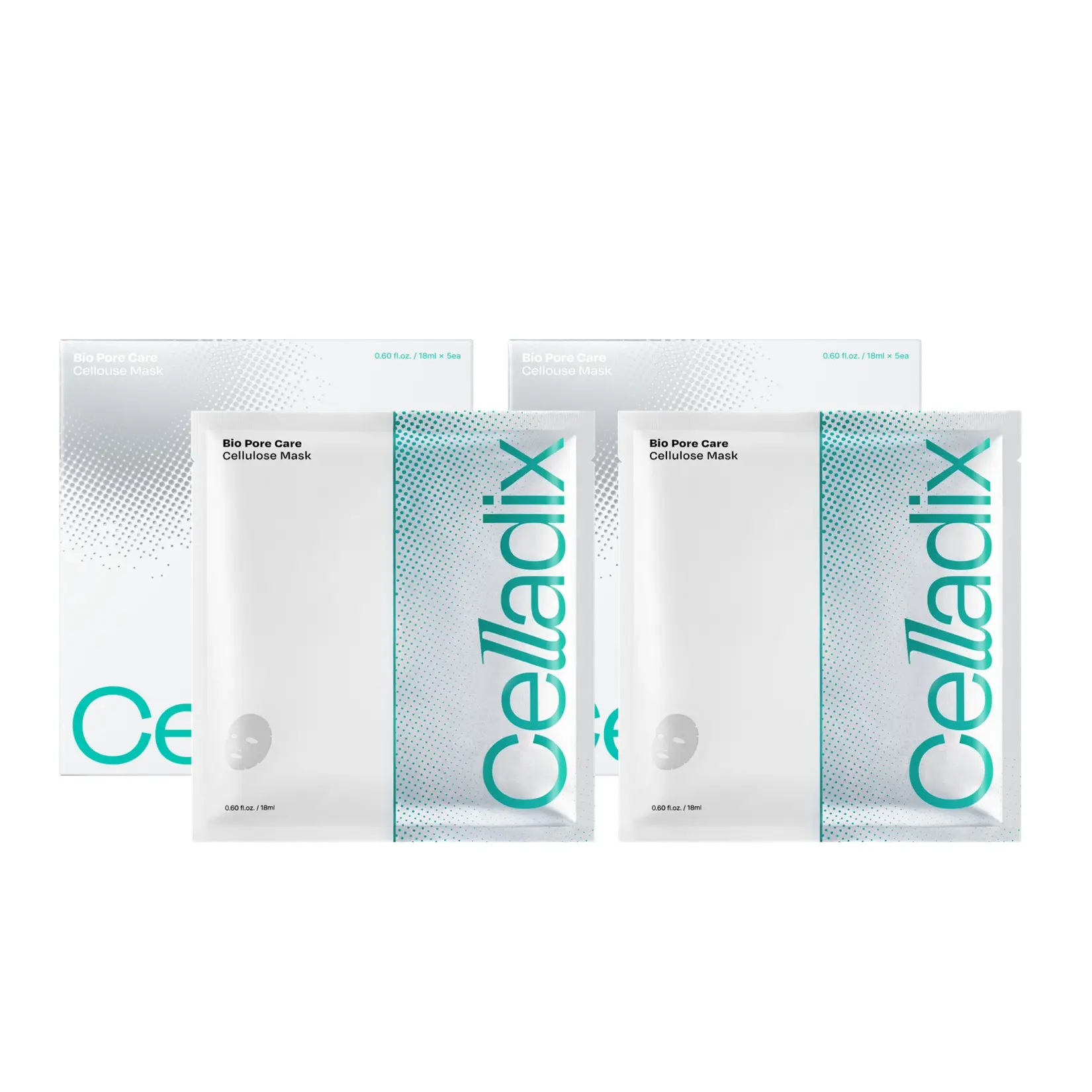 [CELLADIX Official] Celladix Bio Pore Care Cellulose Mask x 2ea – Pore Minimizing & Sebum Control Sheet Mask – Removes Blackheads, Dead Skin Cells & Impurities – Hydrating & Radiance Boost Korean Face Mask, 10 Sheets