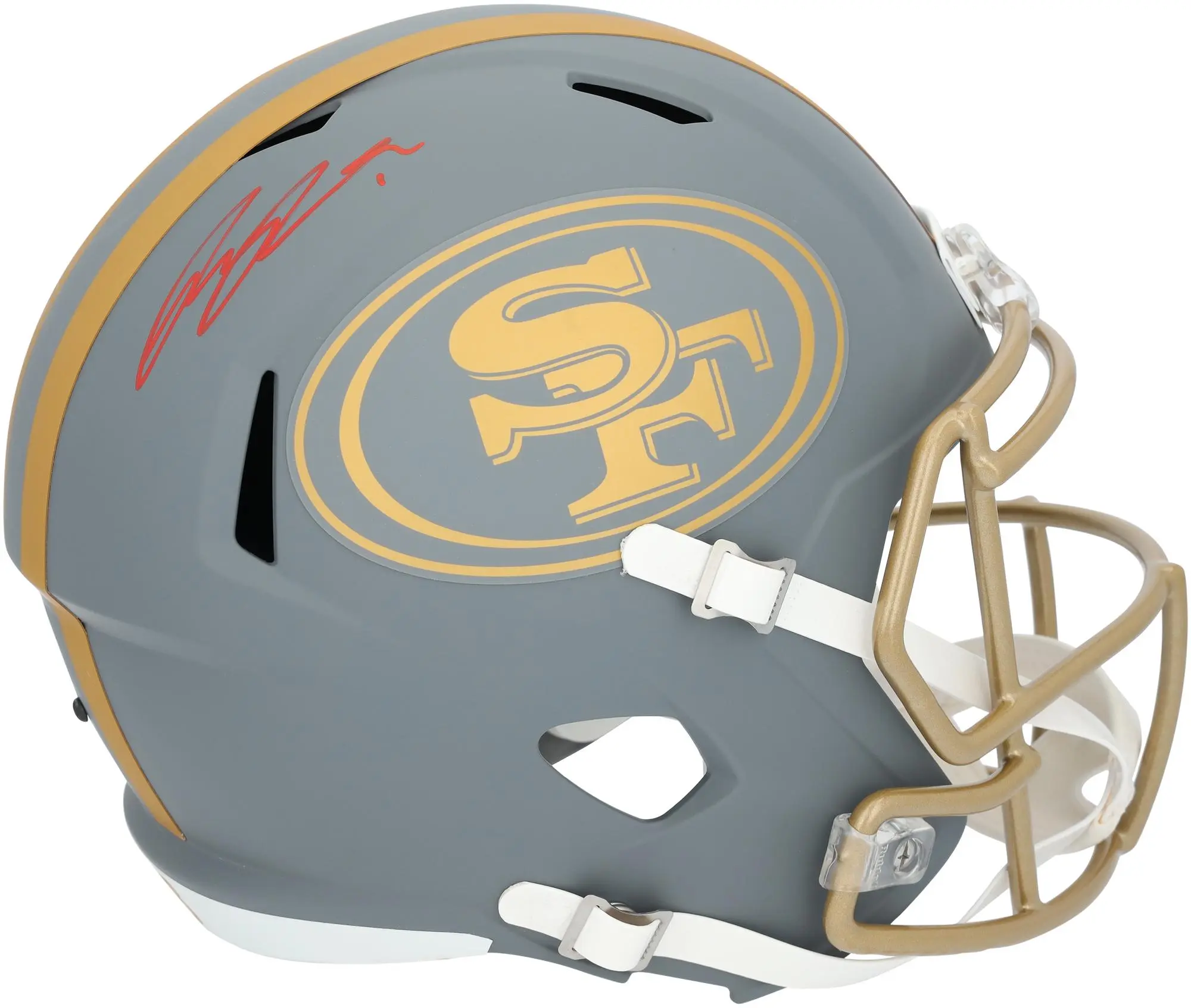 Ricky Pearsall San Francisco 49ers Autographed Riddell 2024 Slate Speed Replica Helmet - Fanatics Authentic Certified
