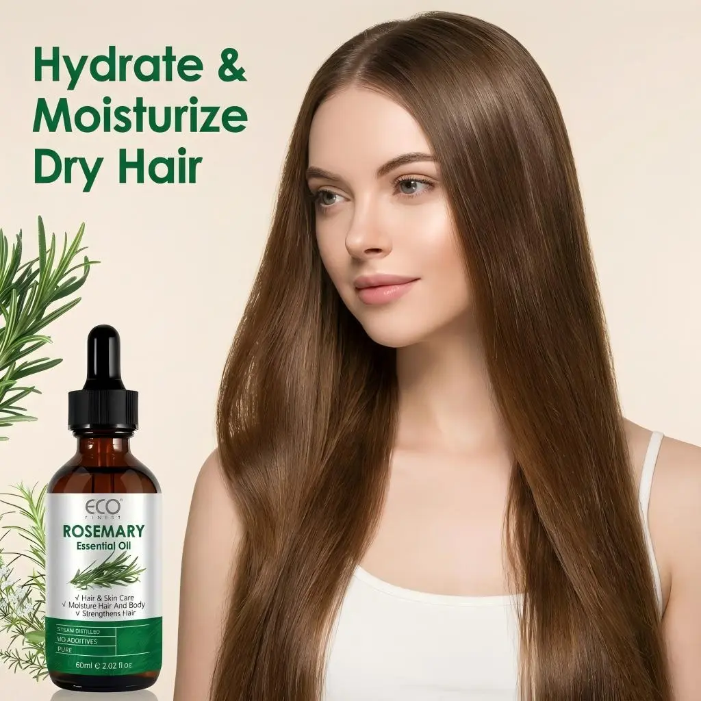 【BUY 2 GET 1 FREE】Rosemary Hair & Scalp Oil, Pure Essential Oil Dropper for Dry Hair, Scalp Massage, Shine, Skin & Body Moisture, 30ml
