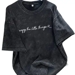 Minimalist Quote Vintage Black Cotton Shirt