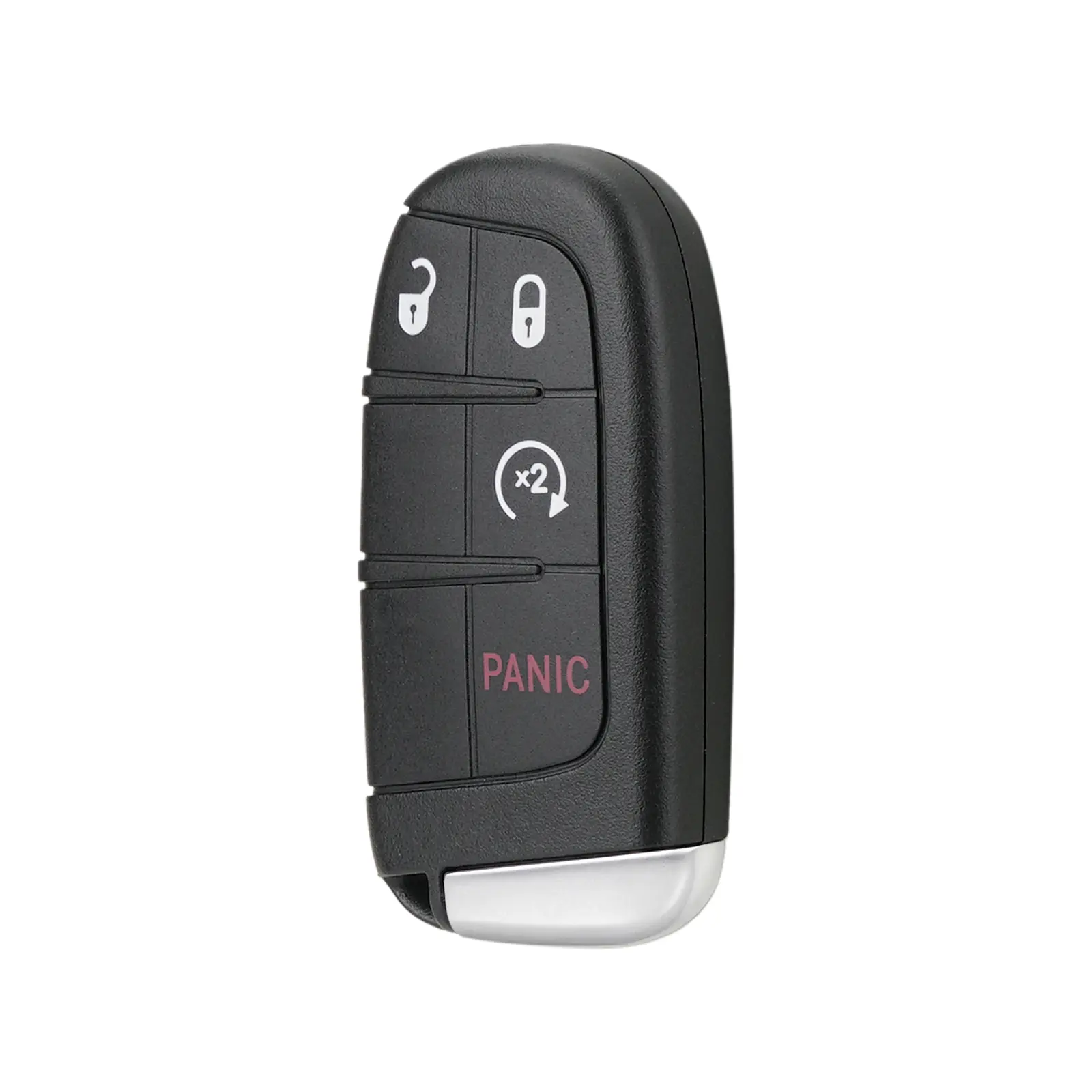 5-Button Car Key Cover Replacement Shell Case with SIP22 Blade, for Jeep Renegade, Jeep Compass 2015-2022 Models & Fiat 500, Key Covers