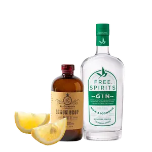 The Mindful Lemon Drop Set – Non-Alcoholic Cocktail Kit Featuring Free Spirits Gin Alternative & El Guapo Lemon Drop Mixer | Bright, Booze-Free & Citrus-Forward | Perfect for Gifting, Mocktail Moments & Mindful Happy Hours