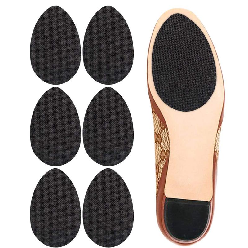 6 Pairs Sturdy Silica Gel Heel Sole Protectors - Slip Resistant Soles, Gel Heel Pads for Shoes, Non Slip Backing Rubber Shoe Cushion Footwear Insoles