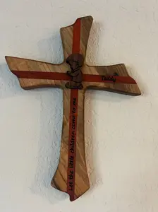 Handcrafted wooden cross for Baby birth, birthday, baptism, First Communion