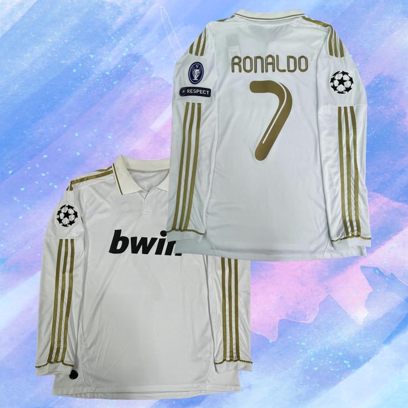 17 18 Away 7# Cristiano Ronaldo Long Sleeve Soccer Jersey Fans Version