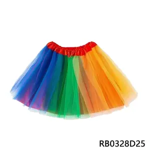 Adult Rainbow Tulle Tutu Skirt, LGBTQ Pride Party Costume