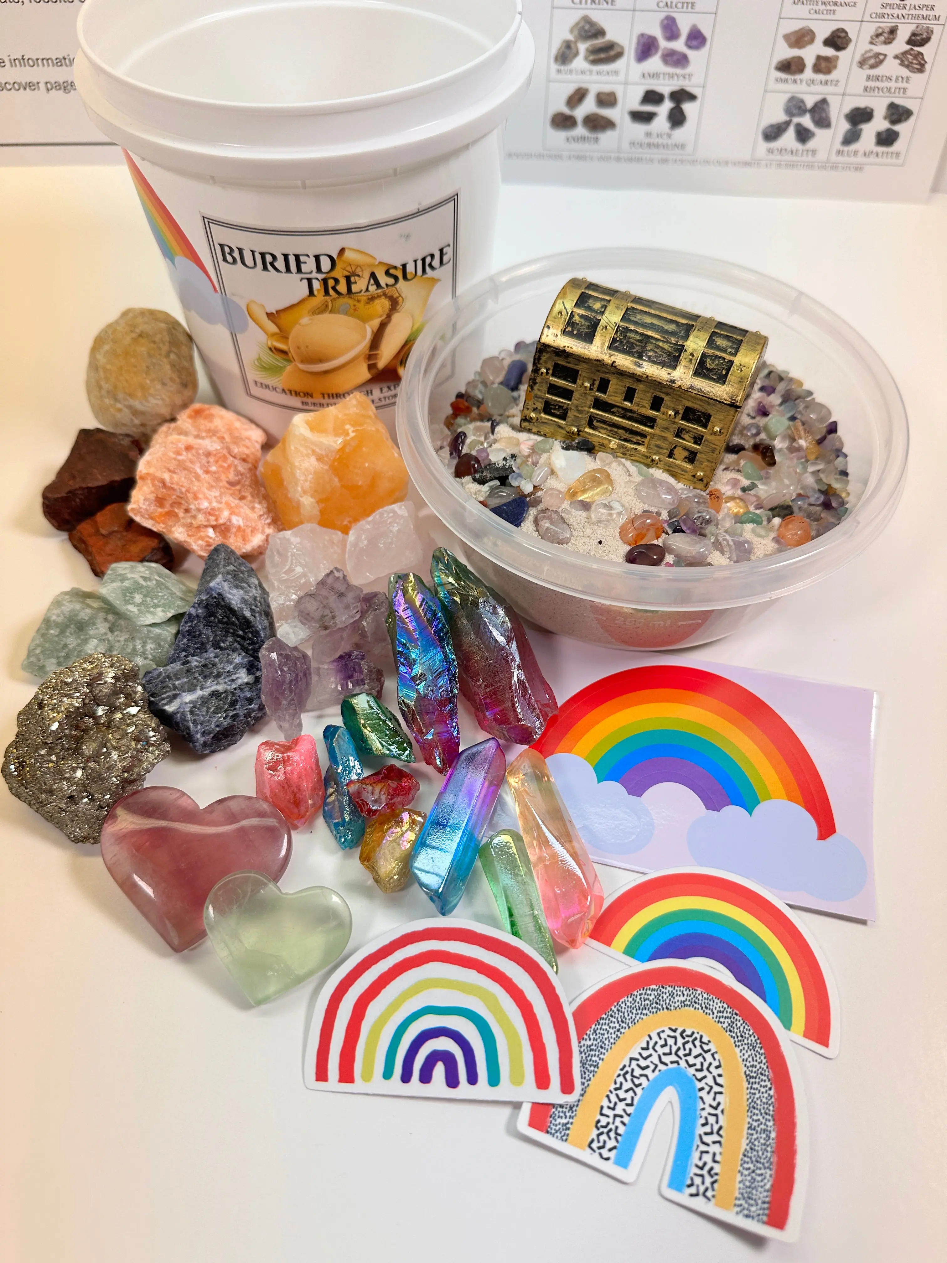 RAINBOW GEMSTONE MINING BUCKET - HALF GALLON OR GALLON
